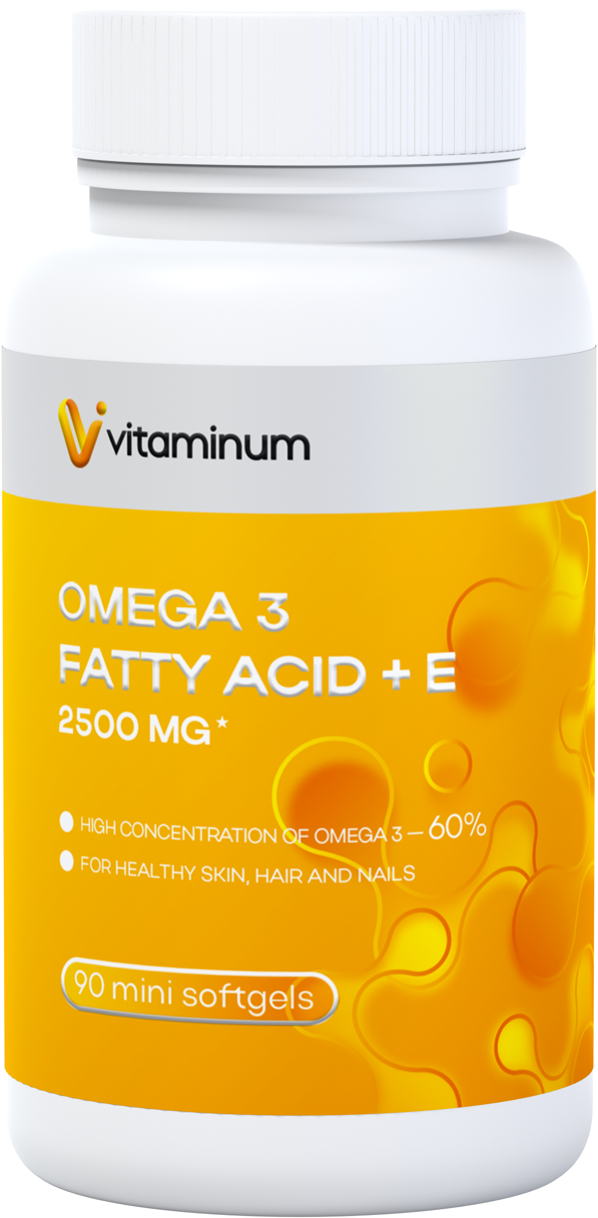  Vitaminum ОМЕГА 3 60% + витамин Е (2500 MG*) 90 капсул 700 мг   в Нижнем Тагиле