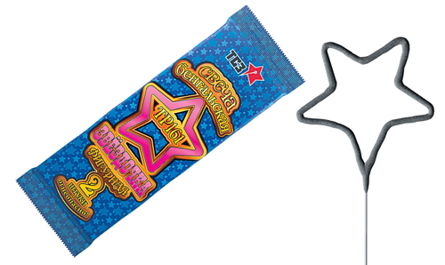  Бенгальские свечи фигурные 2 шт "Звездочка"  в Нижнем Тагиле